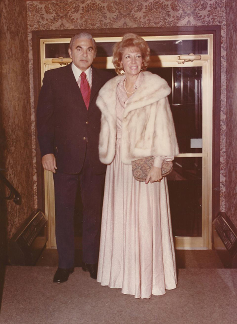 Jamie Miller's mother, Shirley, with her second husband, Frank Kuppin, at the Meadowbrook President's Ball, 1974